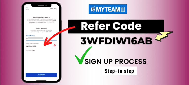 MyTeam11 Register Process [using Refer code].